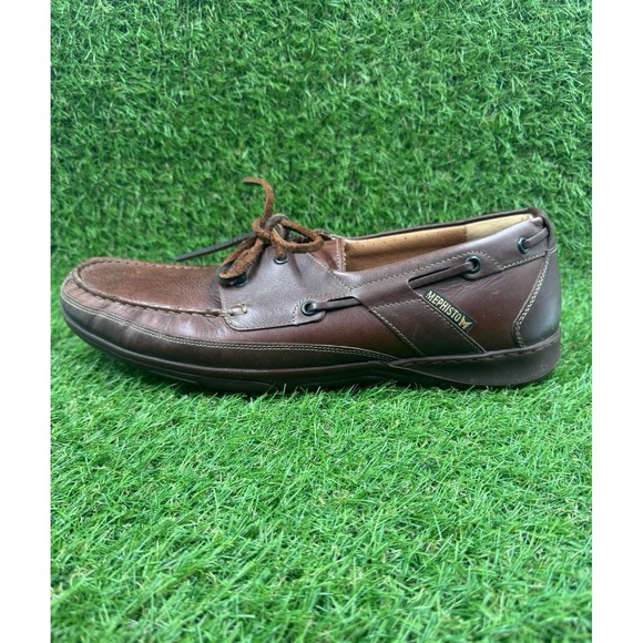 Mephisto Spinnaker Felix Mens Size 13 Brown Leather Boat Deck Comfort Slip Shoes - Picture 1 of 9
